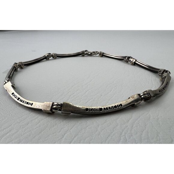 Vintage John Atencio Sterling Silver 18k JA SS Necklace - Picture 4 of 16